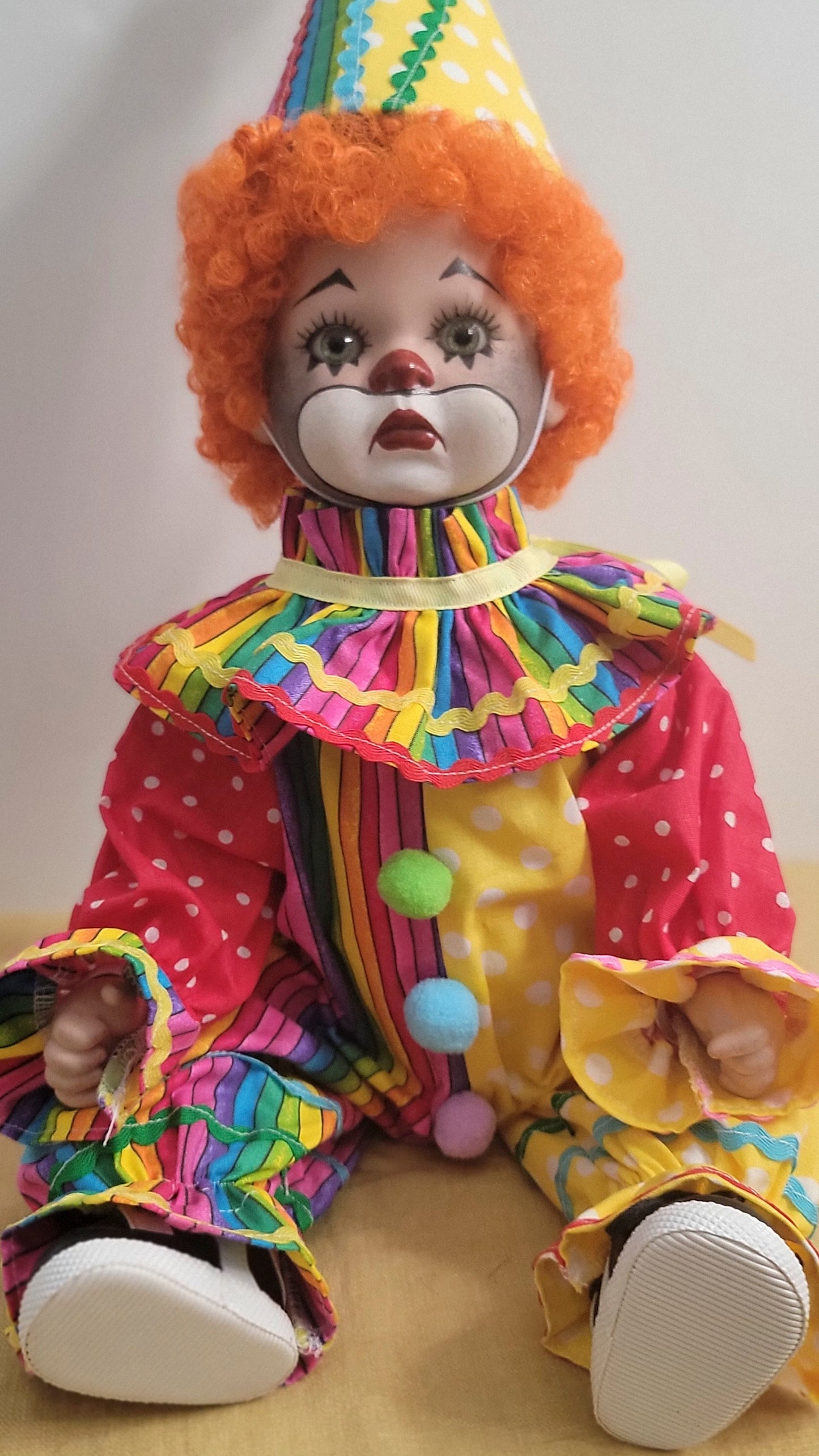 Porcelain Clown -  One of a Kind Artist Doll